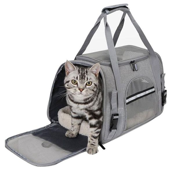 cat carriers,crates & houses carrier for dog bags portable pet backpack breathable bag airline transport carrying cats small